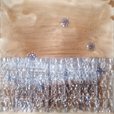 Painting titled "At The Sea" by Veronika Posta, Original Artwork, Acrylic Mounted on Wood Stretcher frame