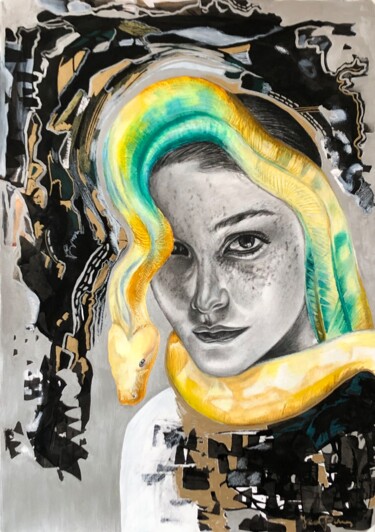 Рисунок под названием "Poison" - Veronika Primas, Подлинное произведение искусства, Древесный уголь