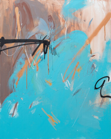 Картина под названием "Turquoise" - Veronika Rokashevich, Подлинное произведение искусства, Акрил