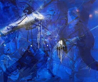 Painting titled "Blue whale" by Veronika Rokashevich, Original Artwork, Acrylic
