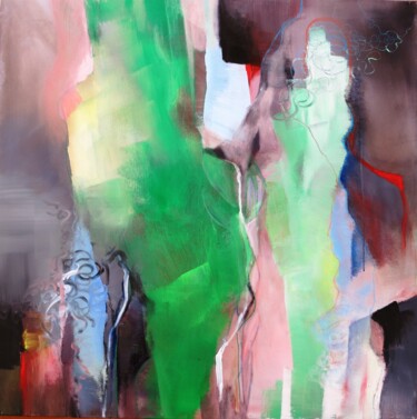 Painting titled "Abstrakt 1" by Veronika Strobel, Original Artwork, Acrylic