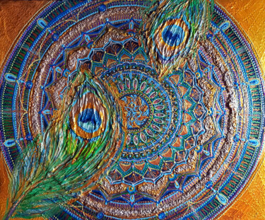 Ζωγραφική με τίτλο "Мандала изобилия" από Veronika Suvorova, Αυθεντικά έργα τέχνης, Ακρυλικό Τοποθετήθηκε στο Χαρτόνι