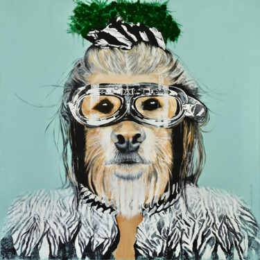 제목이 "Berliner Mooshund"인 미술작품 Veronika Von Kathen로, 원작, 아크릴 나무 들것 프레임에 장착됨