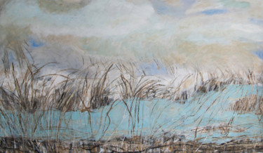 Malerei mit dem Titel "La rivière" von Véronique Attia, Original-Kunstwerk, Acryl