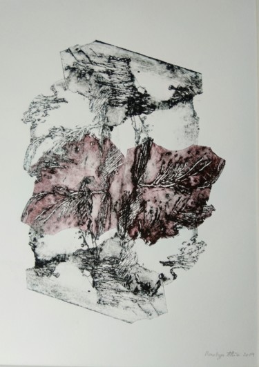 Printmaking titled "A fleur de roche Co…" by Véronique Attia, Original Artwork, Engraving