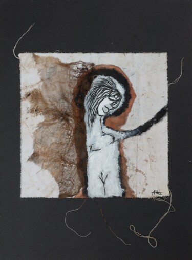 Текстильное искусство под названием "Mater dolorosa prim…" - Véronique Attia, Подлинное произведение искусства, Карандаш