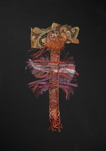 Textile Art με τίτλο "Chrysalide" από Véronique Attia, Αυθεντικά έργα τέχνης, Υφαντικές ίνες Τοποθετήθηκε στο Άλλος άκαμπτος…