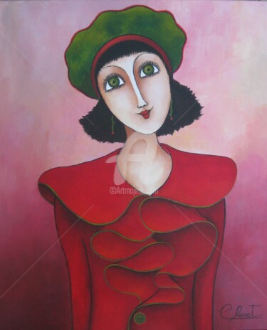 Painting titled "Marielle" by Véronique Clanet, Original Artwork, Acrylic