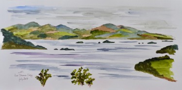 Peinture intitulée "Sing, River Shannon…" par Véronique Crombé, Œuvre d'art originale, Aquarelle