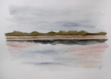 Peinture intitulée "Banna Strand 2" par Véronique Crombé, Œuvre d'art originale, Aquarelle