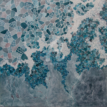 Peinture intitulée "Bleu" par Véronique Deschene, Œuvre d'art originale, Acrylique
