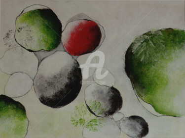 Peinture intitulée "Boules versantes" par Véronique Deschene, Œuvre d'art originale, Acrylique