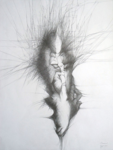 Drawing titled "FLAMENCO" by Véronique Ducreux, Original Artwork, Pencil