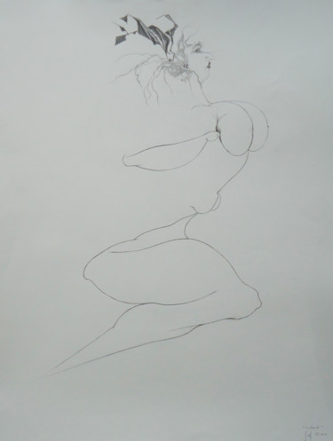 Dessin intitulée "CABARET" par Véronique Ducreux, Œuvre d'art originale, Crayon