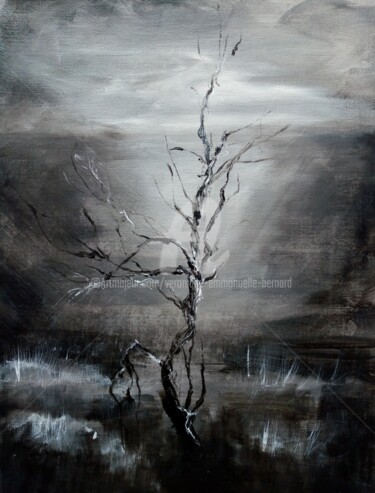 Картина под названием "L'arbre" - Véronique Emmanuelle Bernard, Подлинное произведение искусства, Акрил