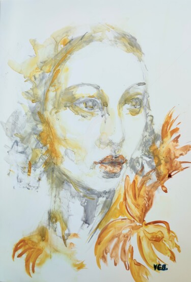 Peinture intitulée "Anna" par Véronique Emmanuelle Bernard, Œuvre d'art originale, Aquarelle
