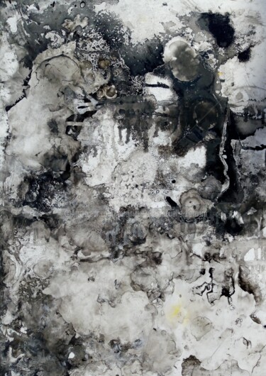 Peinture intitulée "Magma" par Véronique Emmanuelle Bernard, Œuvre d'art originale, Encre