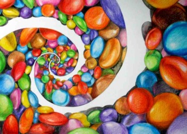 Painting titled "Smarties" by Véronique Grinenwald, Original Artwork