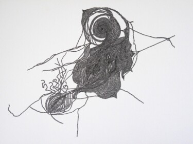 Drawing titled "Orgasme" by Véronique Grinenwald, Original Artwork, Ink