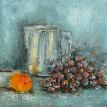 Peinture intitulée "Raisin, abricot et…" par Véronique Heim, Œuvre d'art originale, Acrylique
