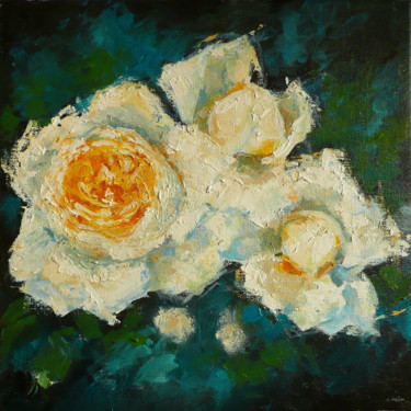 Malarstwo zatytułowany „Roses 2018-09-25” autorstwa Véronique Heim, Oryginalna praca, Akryl