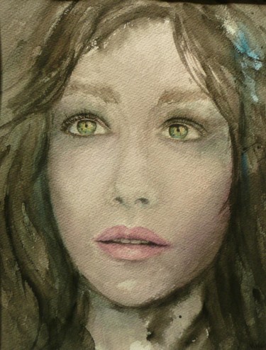 Peinture intitulée "Portrait de Femme -…" par Véronique Heim, Œuvre d'art originale