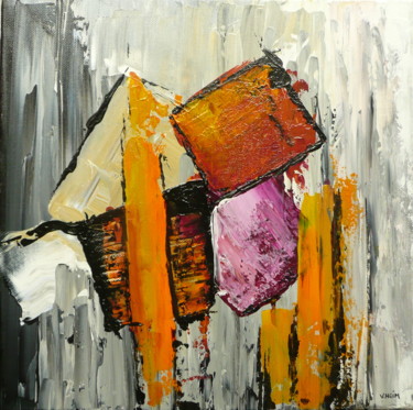 Painting titled "Abstrait 20140710" by Véronique Heim, Original Artwork
