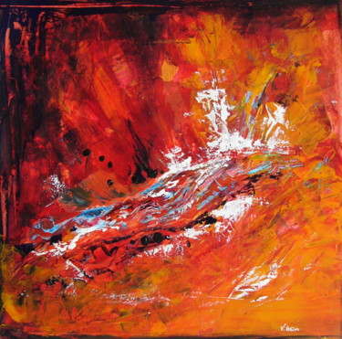 Painting titled "Abstrait 20141221" by Véronique Heim, Original Artwork, Acrylic
