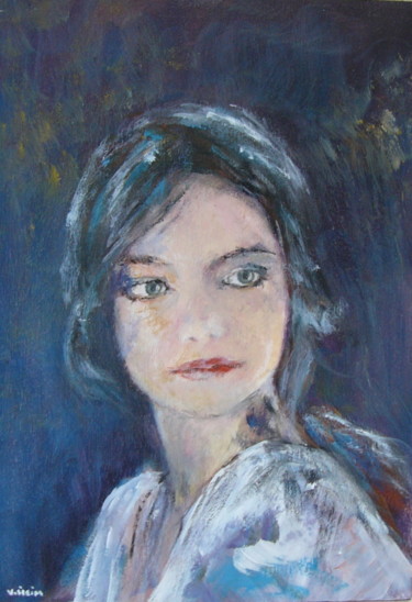 Painting titled "Brune" by Véronique Heim, Original Artwork