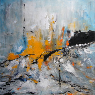Peinture intitulée "Volcanique" par Véronique Heim, Œuvre d'art originale