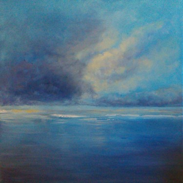Painting titled "Sun's coming back" by Véronique Heim, Original Artwork