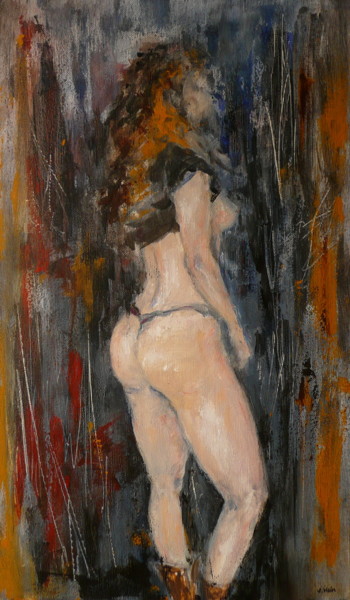 Peinture intitulée "Almost naked" par Véronique Heim, Œuvre d'art originale, Acrylique