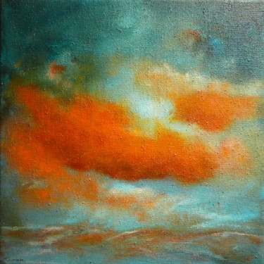Painting titled "Colored clouds over…" by Véronique Heim, Original Artwork, Acrylic
