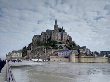 Fotografie getiteld "Le Mont Saint Michel" door Véronique Lachenal, Origineel Kunstwerk, Digitale fotografie