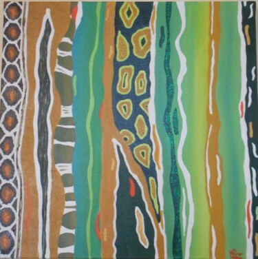 Jungle 1 Peinture intitulée "Jungle 1" par Véronique Lauron, Œuvre d'art originale, Huile