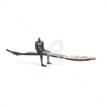 Sculpture titled "En attendant la bel…" by Veronique Lonchamp, Original Artwork, Bronze