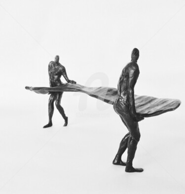 Escultura intitulada "La vie à deux" por Veronique Lonchamp, Obras de arte originais, Bronze