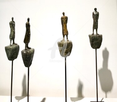 Escultura titulada "LES METEORITES" por Veronique Lonchamp, Obra de arte original, Bronce