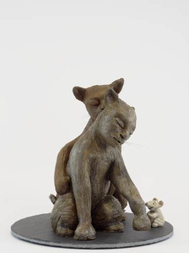 Скульптура под названием "La Blessure" - Véronique Lopez-Boiteux, Подлинное произведение искусства, Терракота
