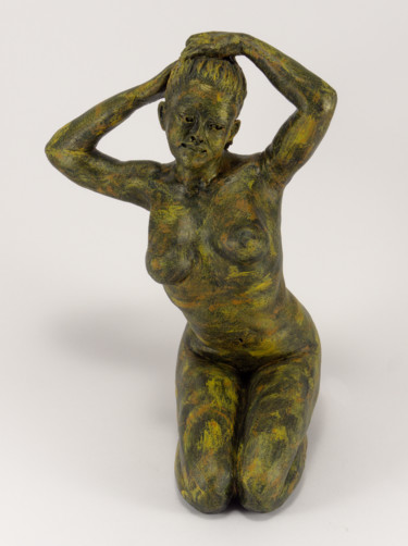 Sculpture titled "Camouflage" by Véronique Lopez-Boiteux, Original Artwork, Terra cotta