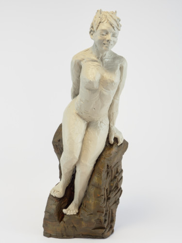 Sculpture intitulée "Hommage à Jacques C…" par Véronique Lopez-Boiteux, Œuvre d'art originale, Terre cuite