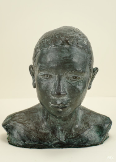 雕塑 标题为“Premier protrait” 由Véronique Lopez-Boiteux, 原创艺术品, 兵马俑