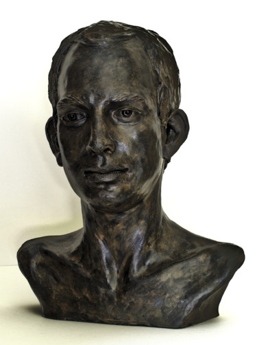 Sculpture titled "Benoit" by Véronique Lopez-Boiteux, Original Artwork, Terra cotta
