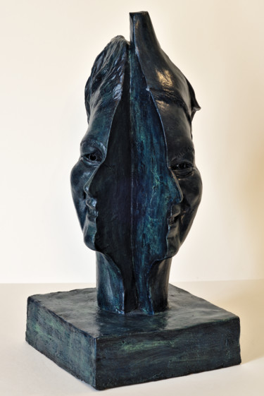 Sculpture intitulée "Le Ying et le Yang" par Véronique Lopez-Boiteux, Œuvre d'art originale, Terre cuite