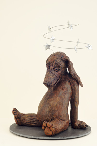 Skulptur mit dem Titel "Besoin de tendresse" von Véronique Lopez-Boiteux, Original-Kunstwerk, Terra cotta