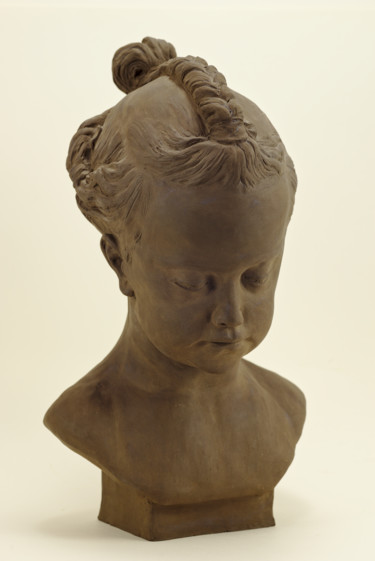 Skulptur mit dem Titel "La Boudeuse de Saly…" von Véronique Lopez-Boiteux, Original-Kunstwerk, Terra cotta