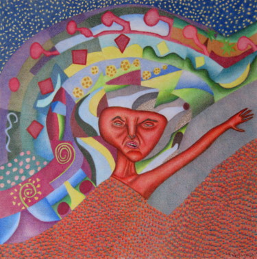 Le Bélier Dessin intitulée "Le Bélier" par Véronique Lorimier, Œuvre d'art originale, Crayon
