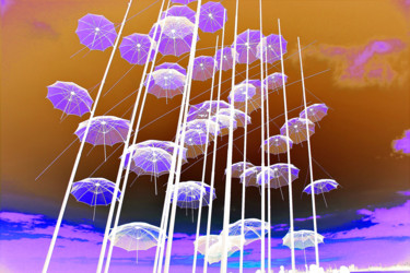 Photographie intitulée "umbrellas.jpg" par La Fabrique D'Images Véronique Lutz, Œuvre d'art originale