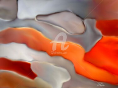 Digital Arts titled "Orange éclatant" by Véronique Marchese, Original Artwork