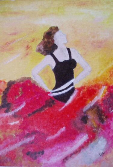 Painting titled "Flamenca" by Véronique Martin, Original Artwork